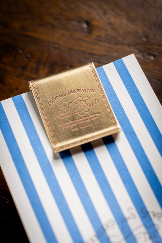 Brass Paper/Money Clip - Classic Logo