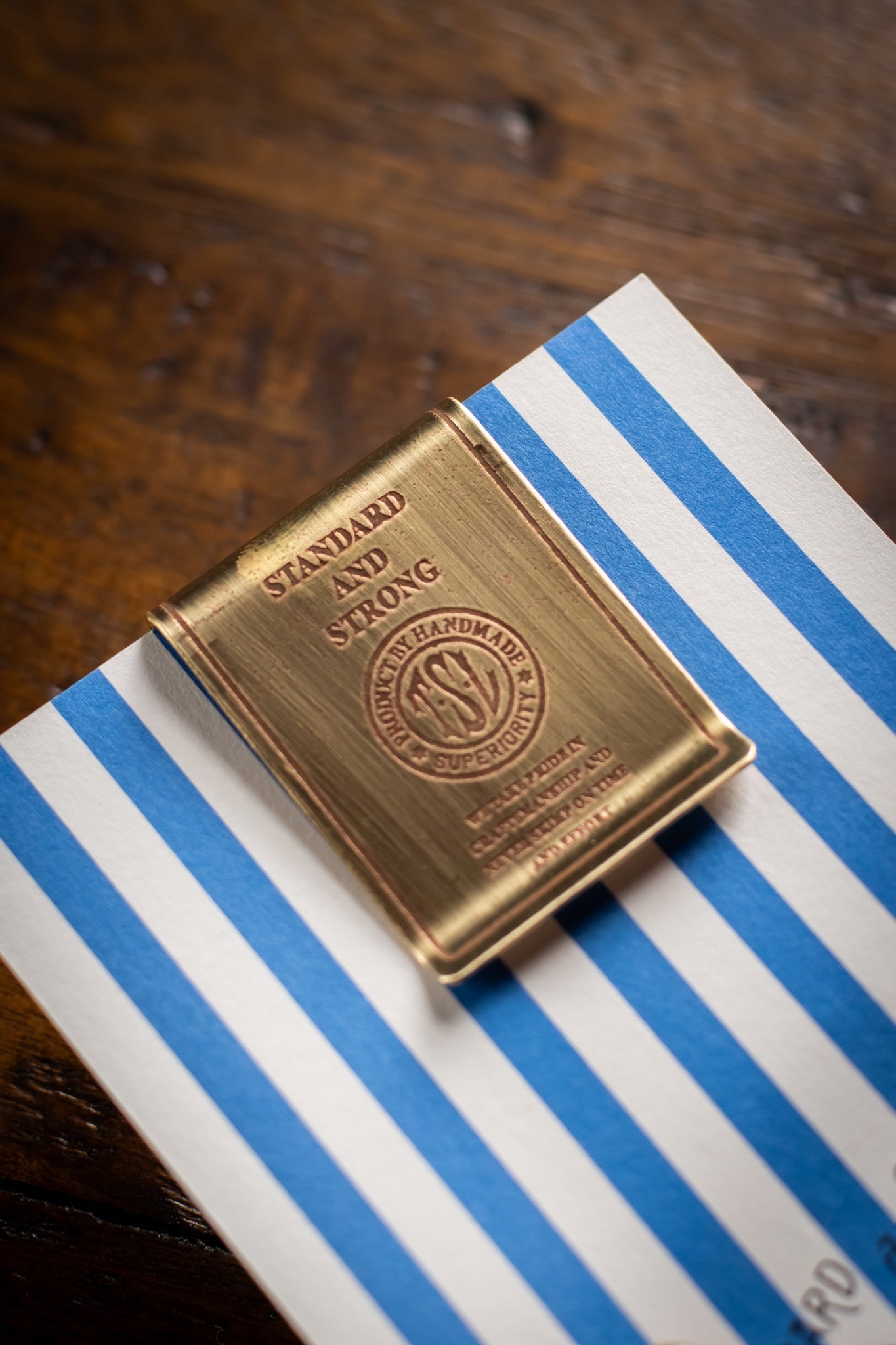 Brass Paper/Money Clip - T.S.L. Round Logo