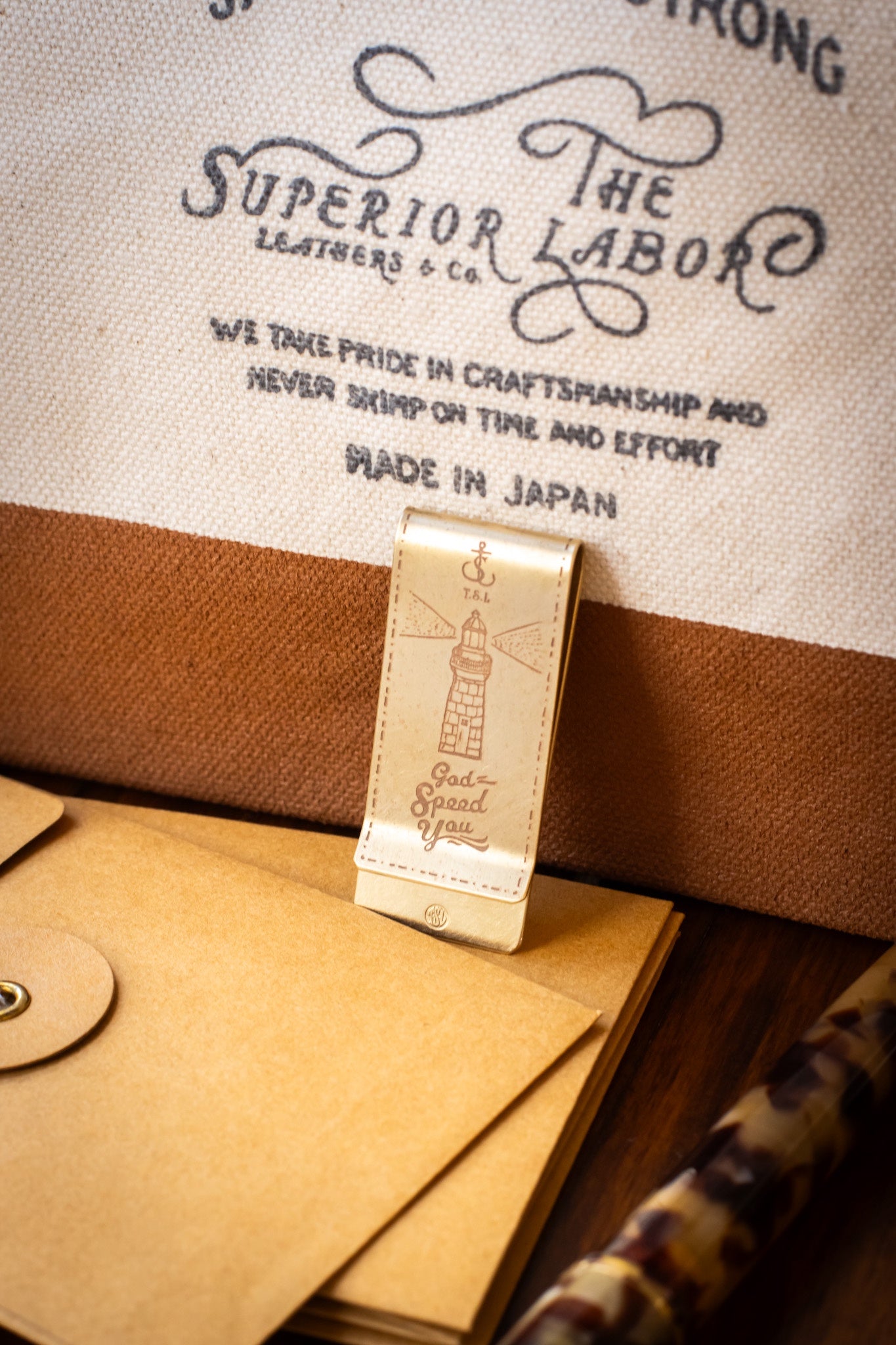 Brass Paper/Money Clip - Lighthouse Image