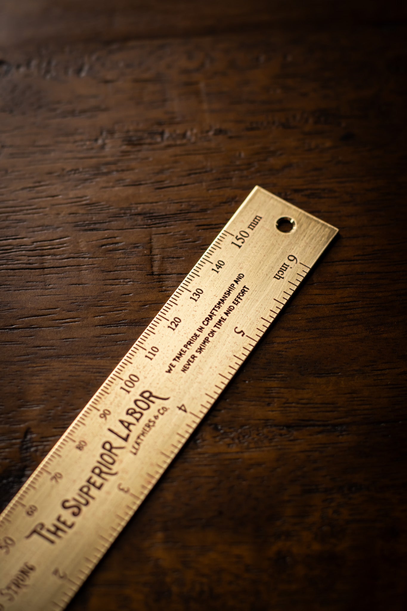 15cm Solid Brass Ruler