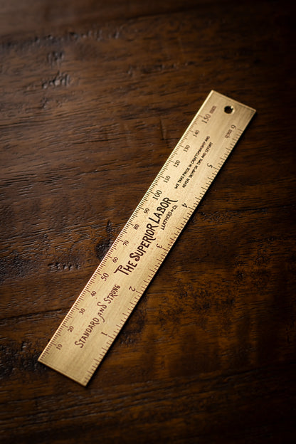 15cm Solid Brass Ruler