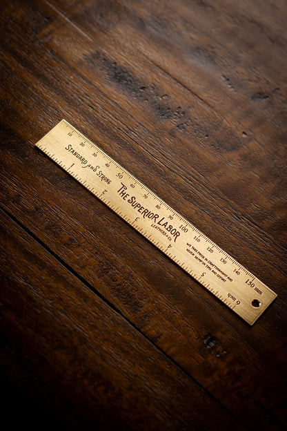 15cm Solid Brass Ruler