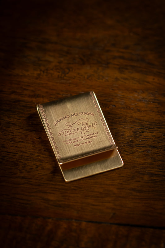 Brass Paper/Money Clip - Classic Logo