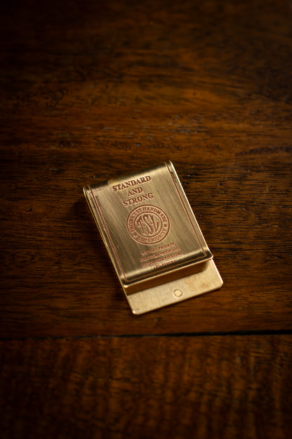Brass Paper/Money Clip - T.S.L. Round Logo