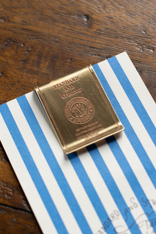 Brass Paper/Money Clip - T.S.L. Round Logo