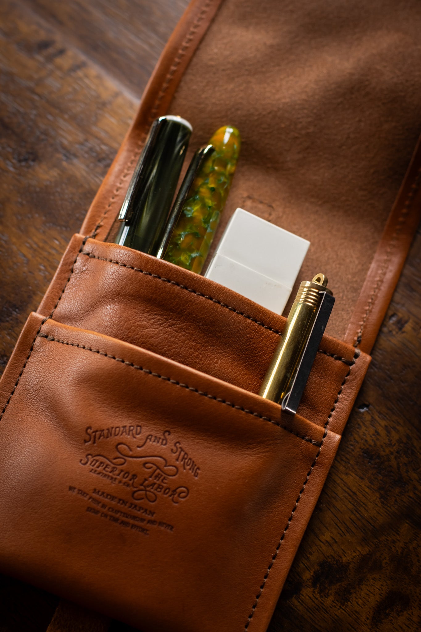 Leather Tool Holder - Tan/Light Brown