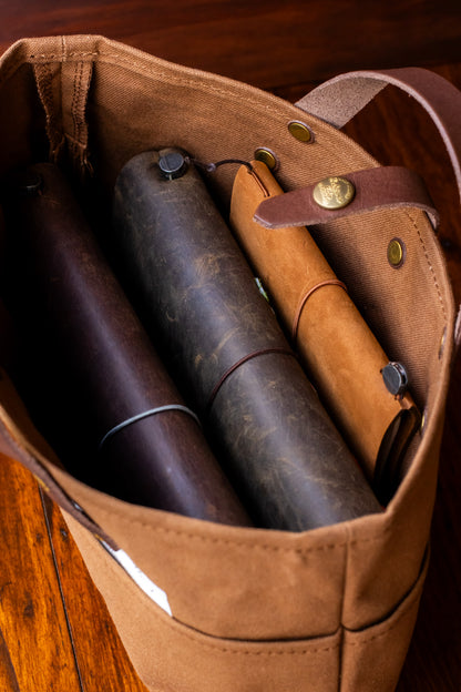 Paraffin Canvas Mini Bag - Khaki