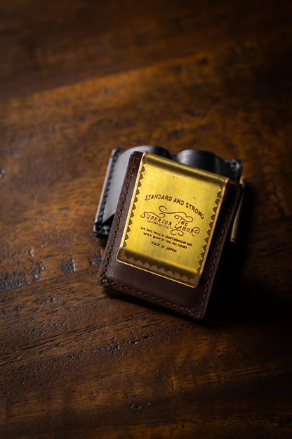 Leather Clip Pen Holder - Brown