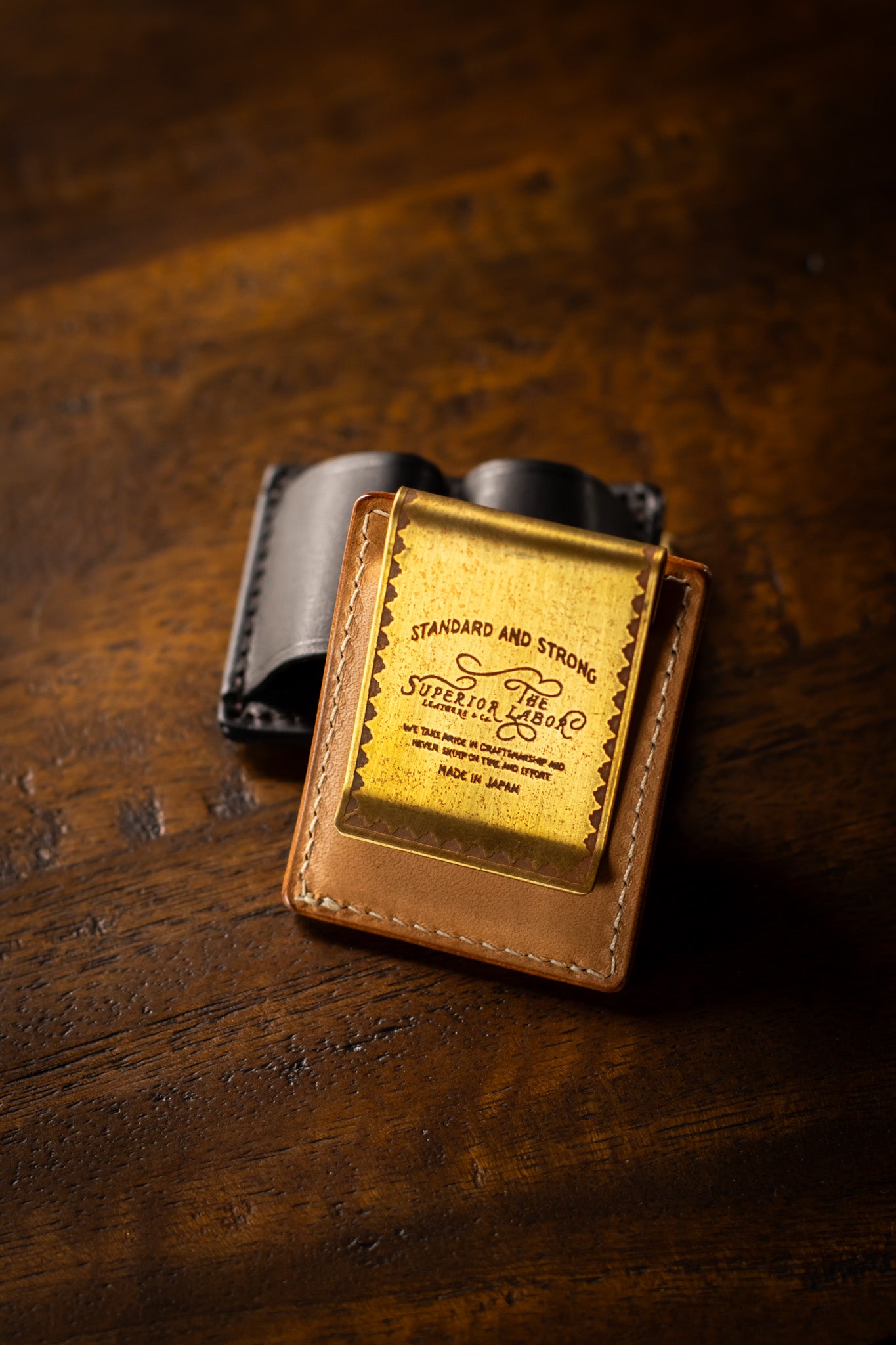 Leather Clip Pen Holder - Natural