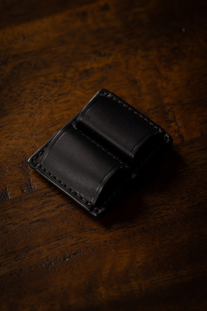 Leather Clip Pen Holder - Black