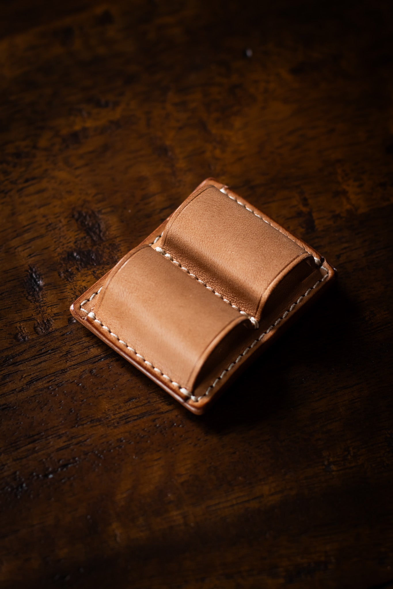 Leather Clip Pen Holder - Natural