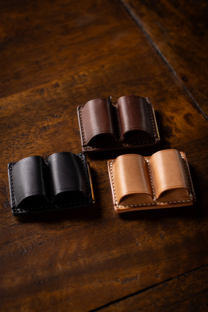 Leather Clip Pen Holder - Natural