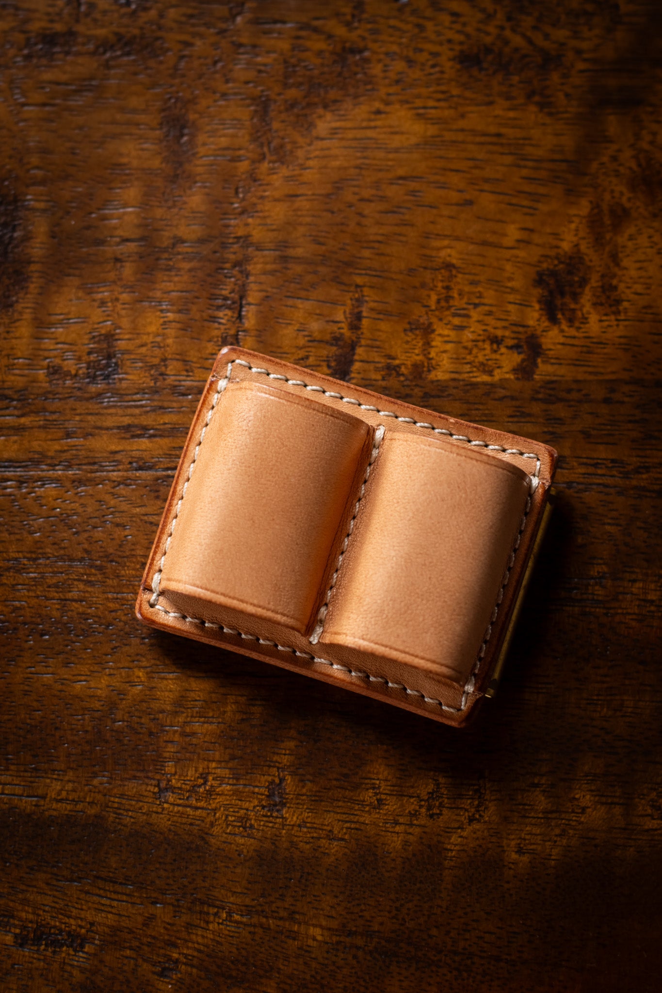 Leather Clip Pen Holder - Natural