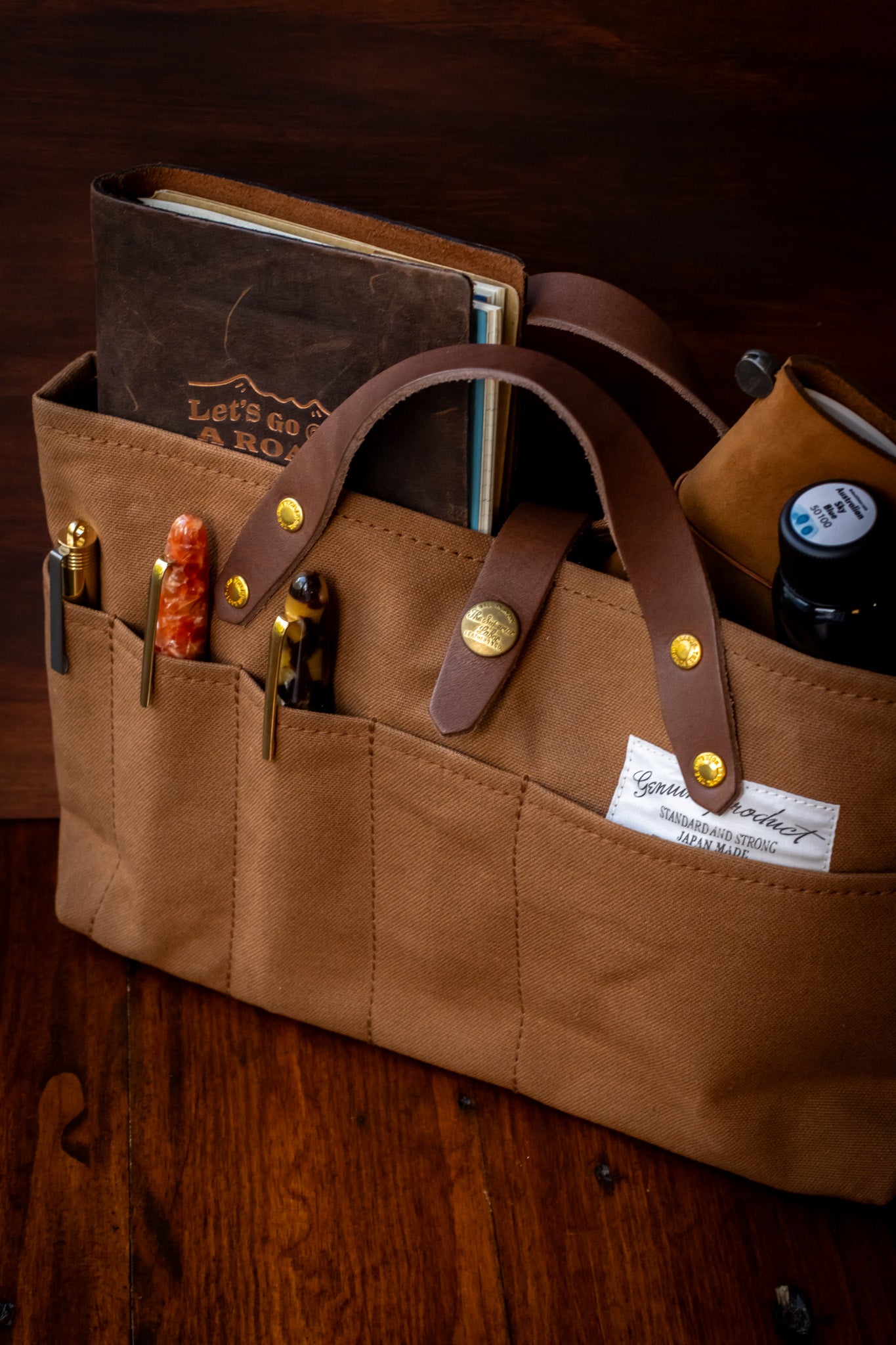 Paraffin Canvas Mini Bag - Brown