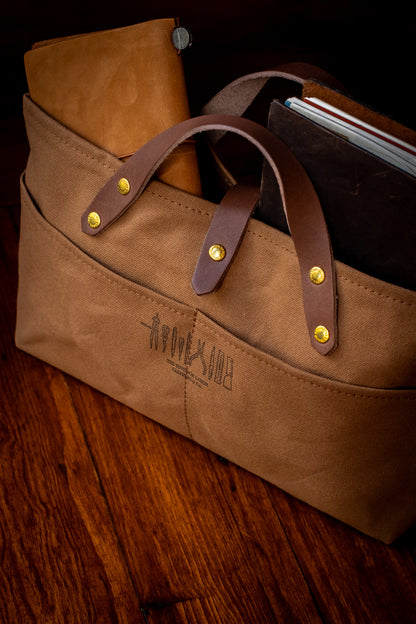 Paraffin Canvas Mini Bag - Brown