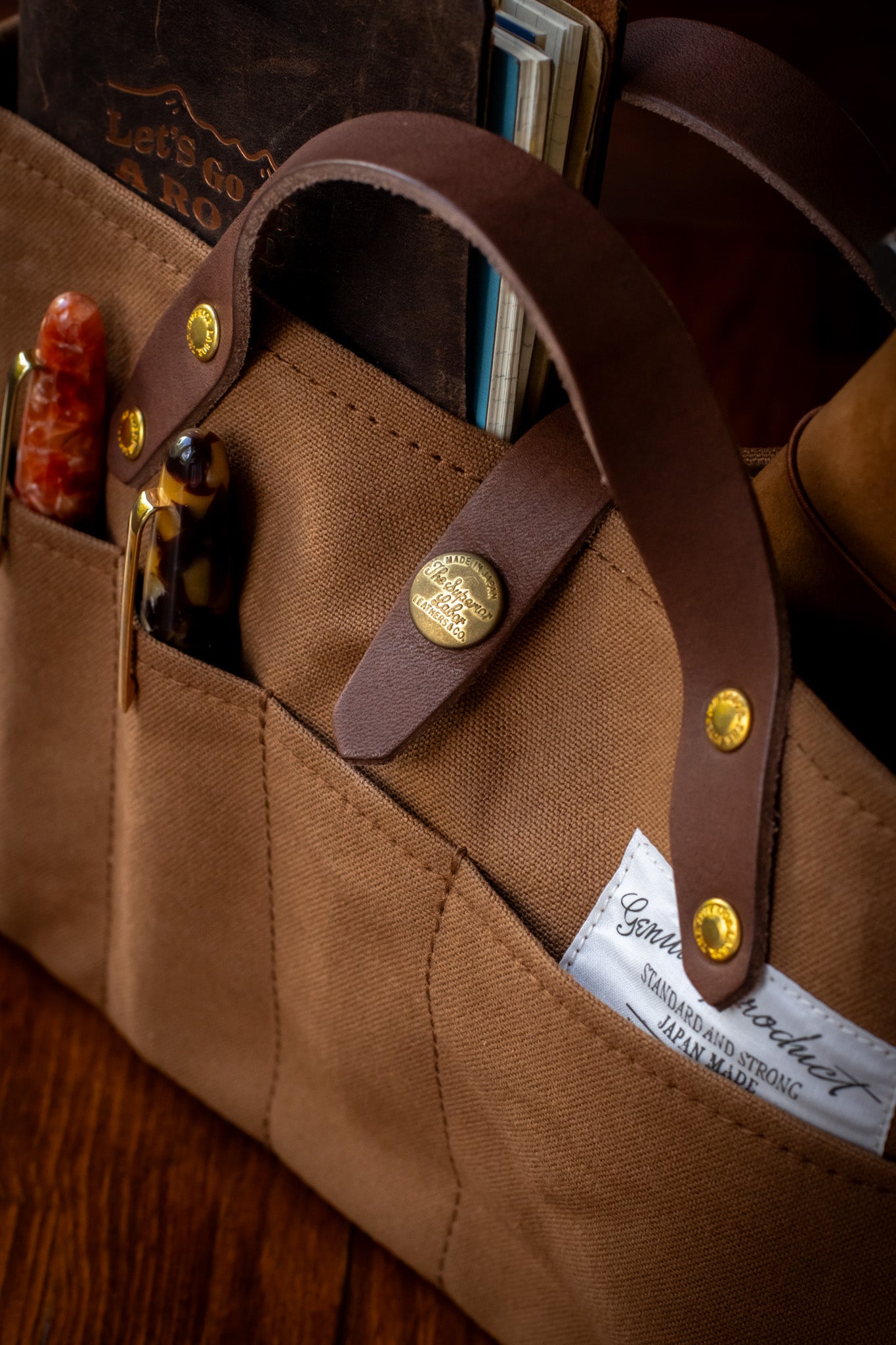 Paraffin Canvas Mini Bag - Brown