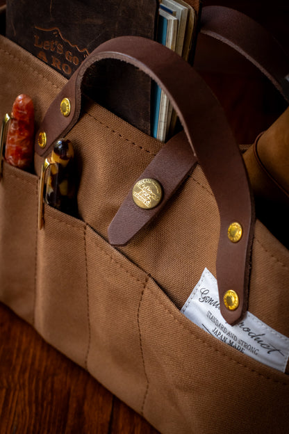 Paraffin Canvas Mini Bag - Brown