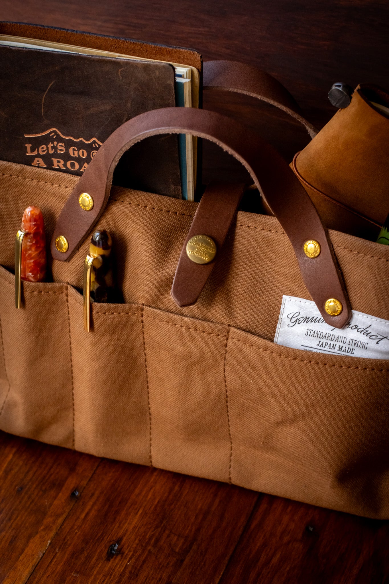 Paraffin Canvas Mini Bag - Brown
