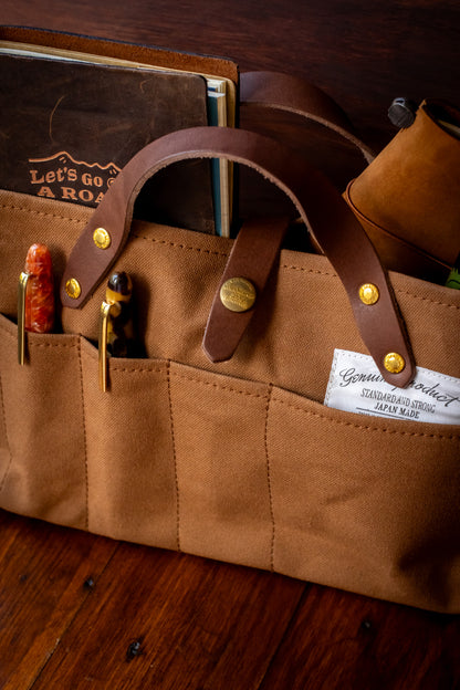 Paraffin Canvas Mini Bag - Brown