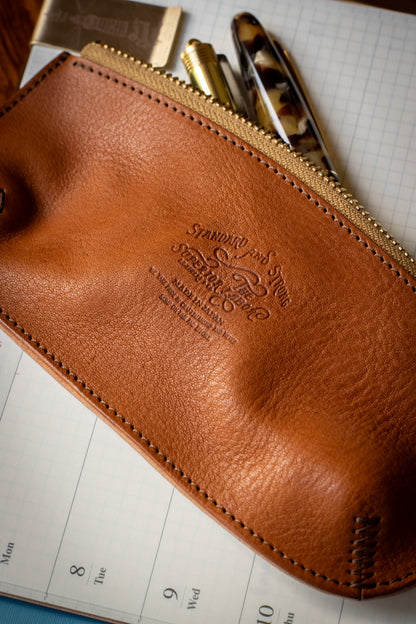 Leather Pen Case - Brown