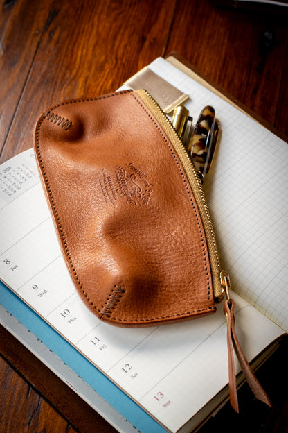 Leather Pen Case - Brown