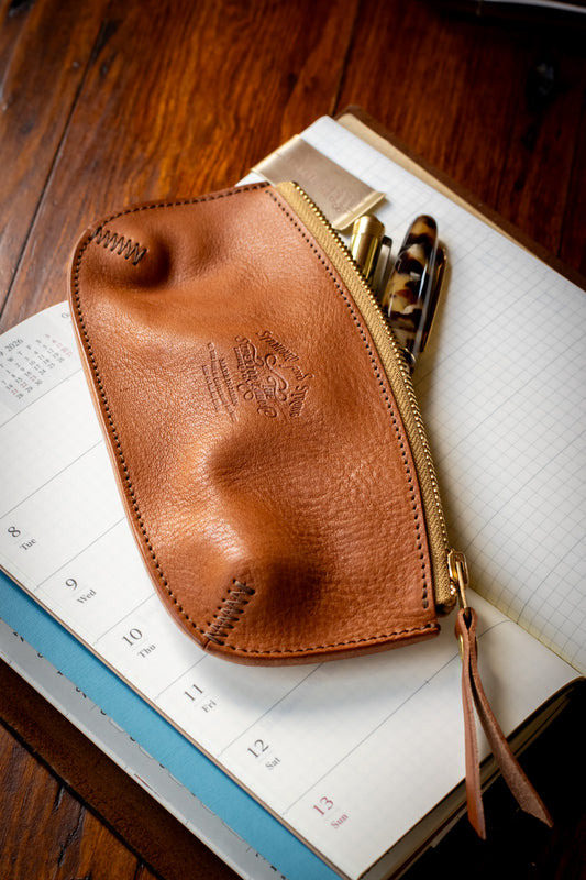 Leather Pen Case - Brown