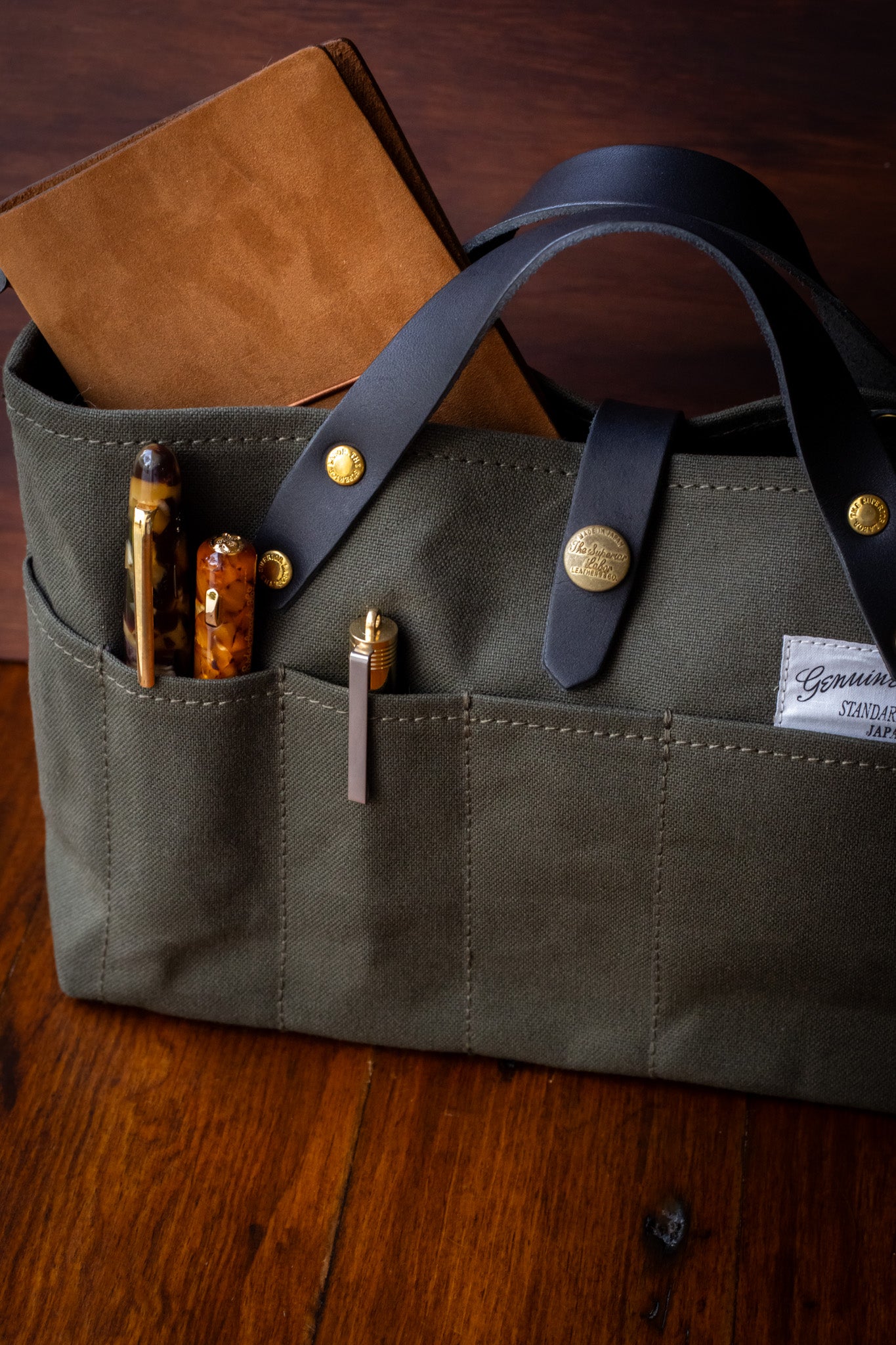 Paraffin Canvas Mini Bag - Khaki