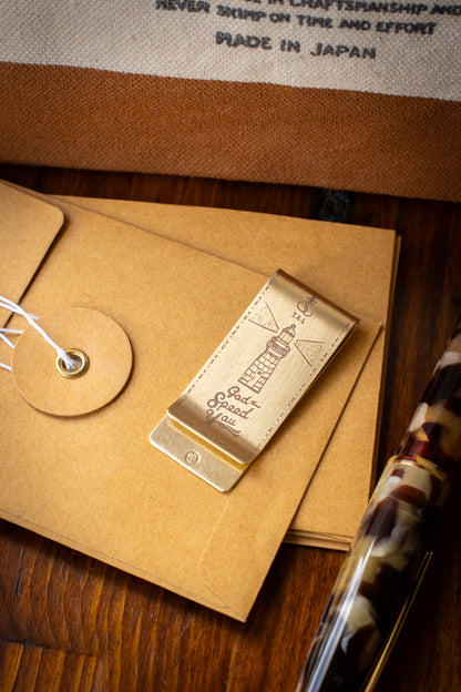 Brass Paper/Money Clip - Lighthouse Image