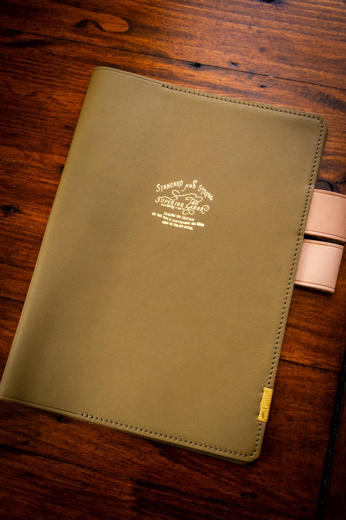 A5 Note Keeper - Glove Leather Olive
