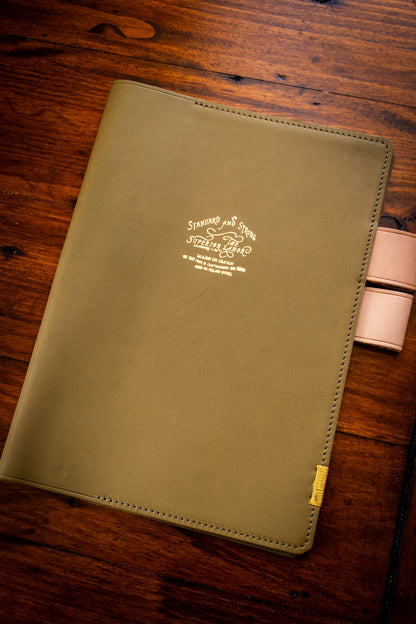A5 Note Keeper - Glove Leather Olive