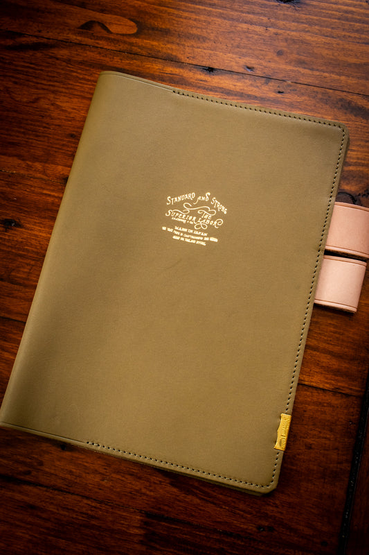 A5 Note Keeper - Glove Leather Olive