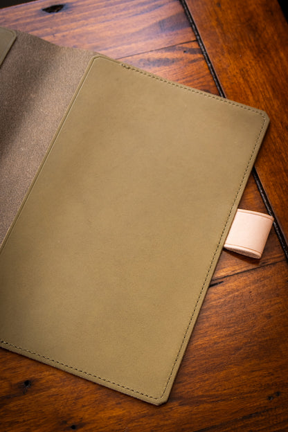 A5 Note Keeper - Glove Leather Olive
