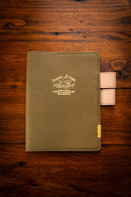 A6 Note Keeper - Glove Leather Olive