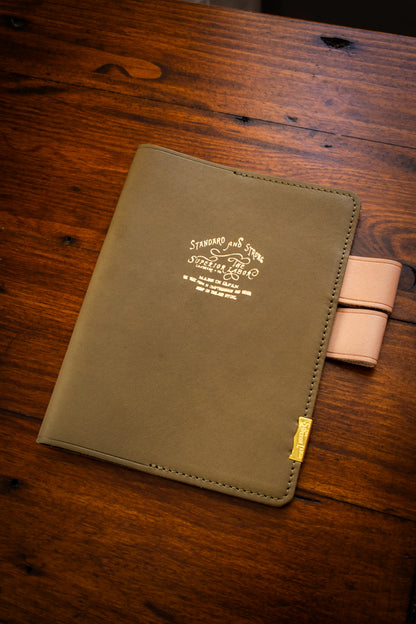 A6 Note Keeper - Glove Leather Olive