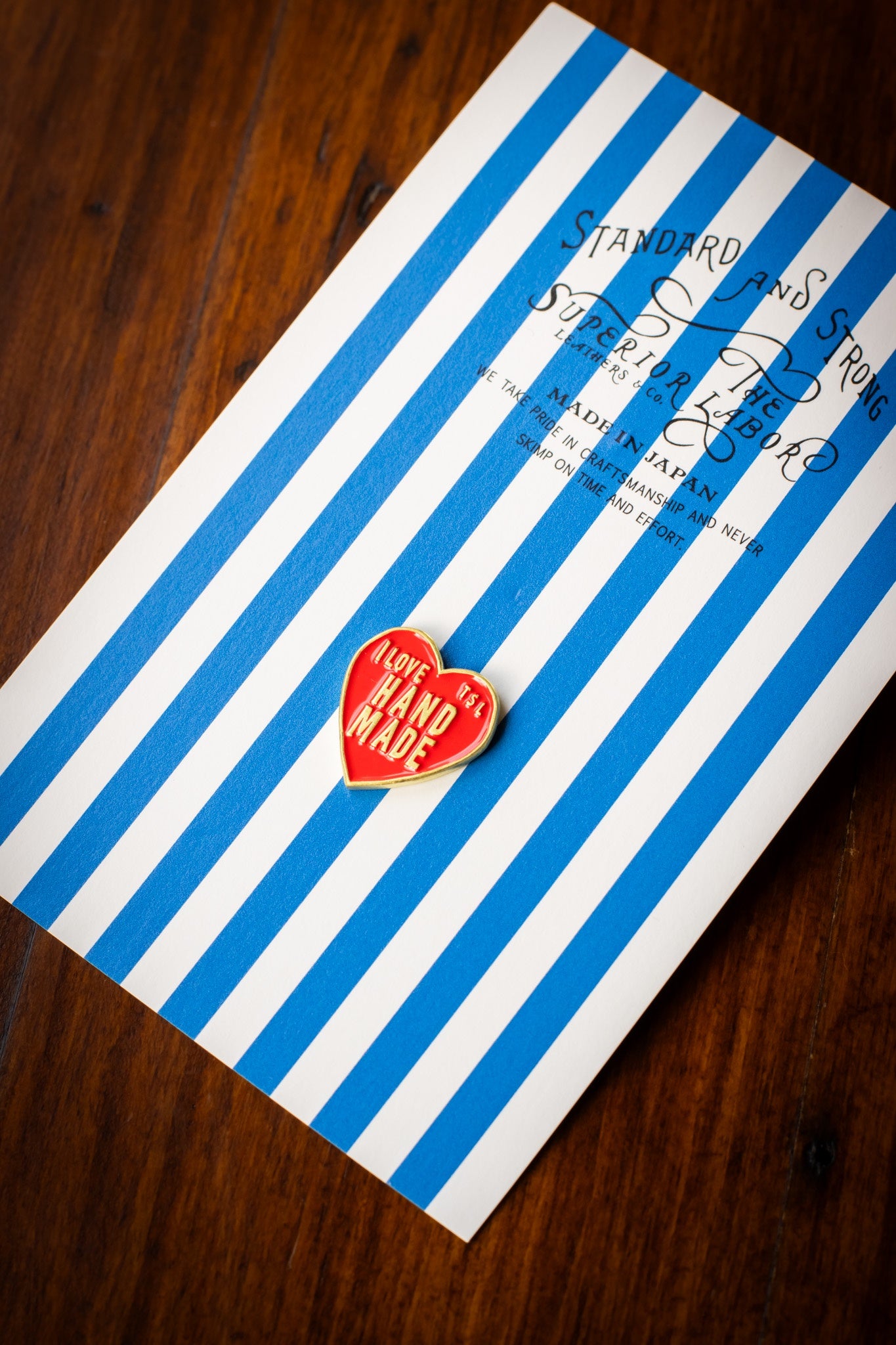 Brass Heart Logo Concho - Red