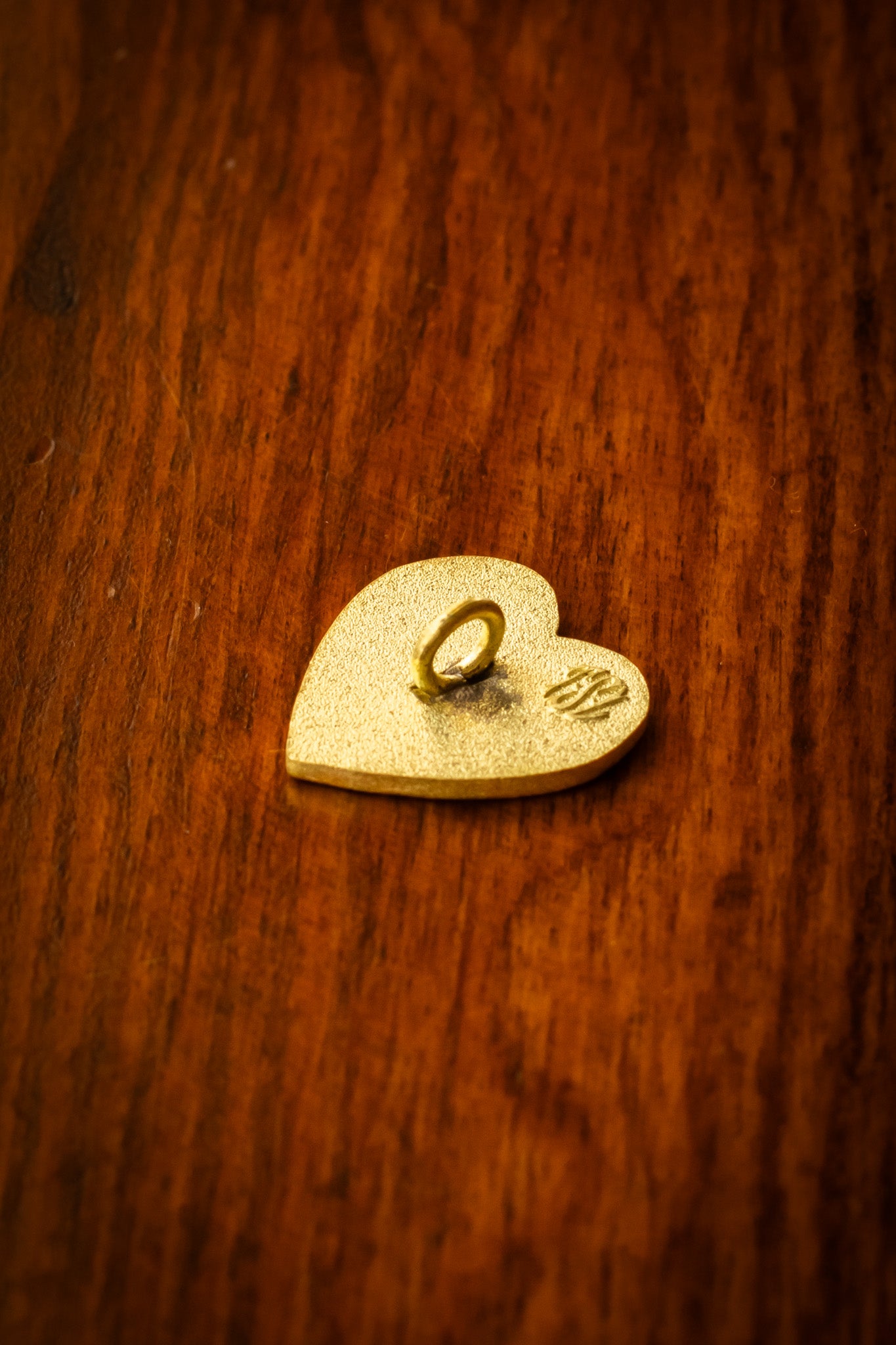 Brass Heart Logo Concho - Light Brown