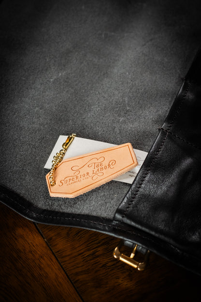Leather Pen Roll - Black