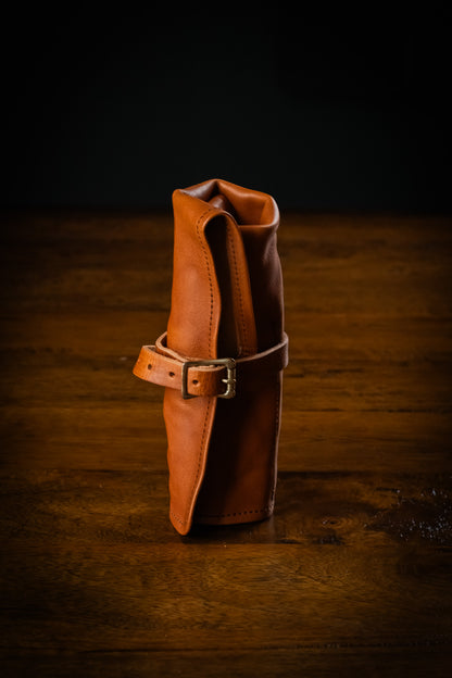 Leather Pen Roll - Tan