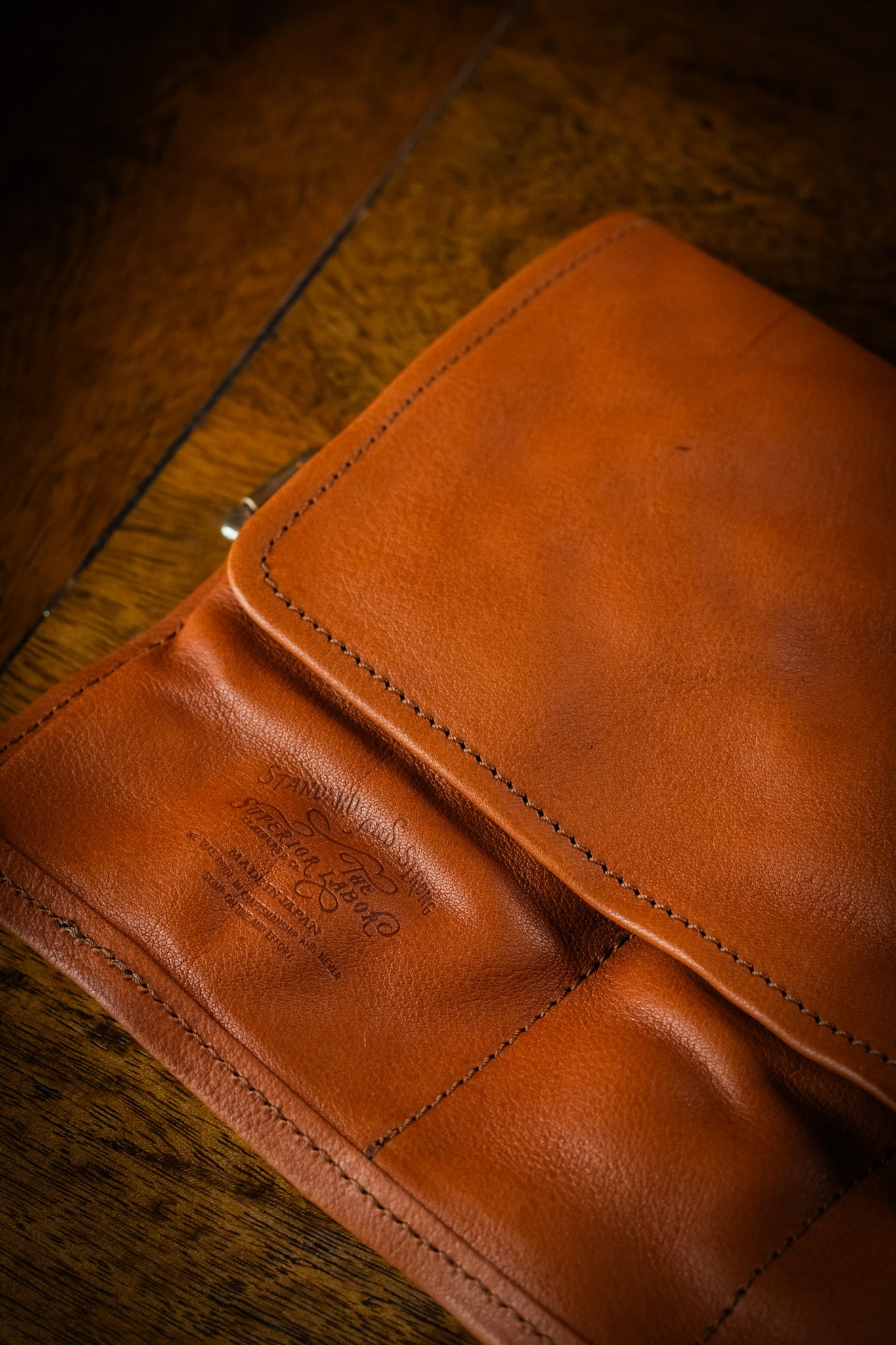 Leather Pen Roll - Tan