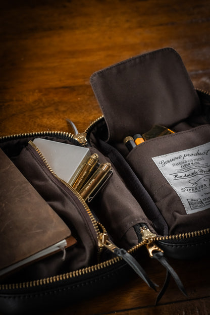 Leather Utility Case - Black