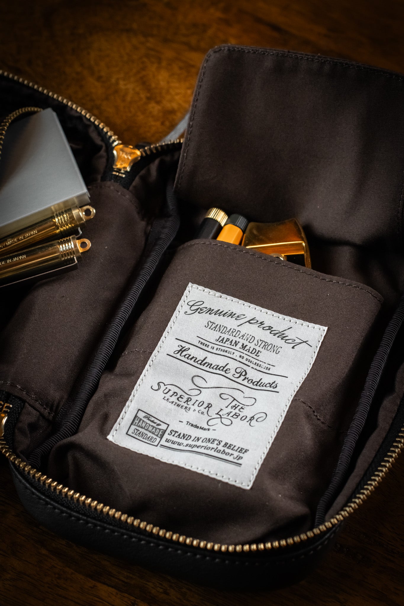 Leather Utility Case - Black