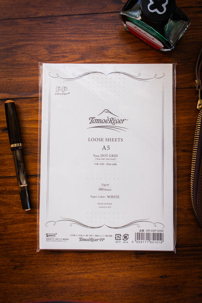 Tomoe River 100 Loose Sheets - A5 White / Dot Grid