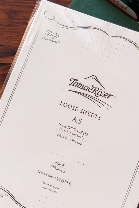 Tomoe River 100 Loose Sheets - A5 White / Dot Grid