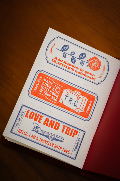 TRAVELER'S Notebook Leather Cover Passport - Red (Love & Trip)