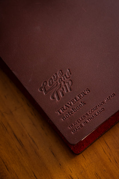 TRAVELER'S Notebook Leather Cover - Red  (Love & Trip)
