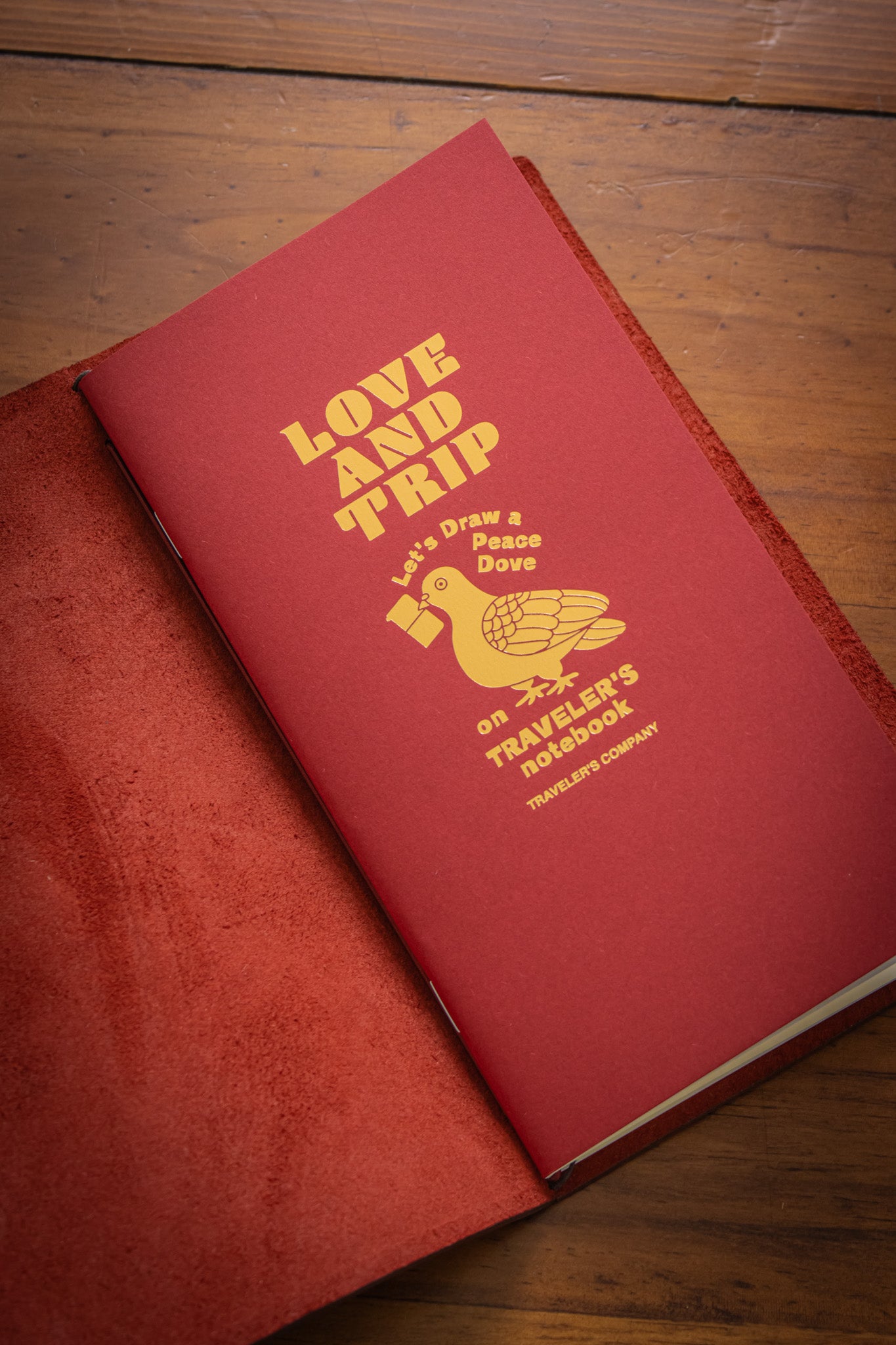 TRAVELER'S Notebook Leather Cover - Red  (Love & Trip)