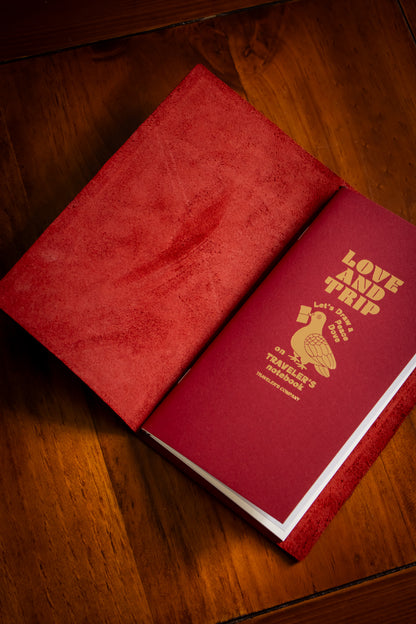TRAVELER'S Notebook Leather Cover - Red  (Love & Trip)