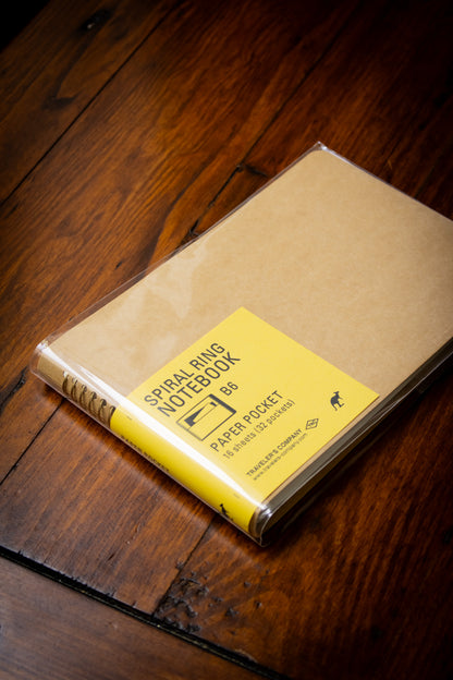 TRAVELER'S Spiral Ring Notebook - B6 Paper Pocket