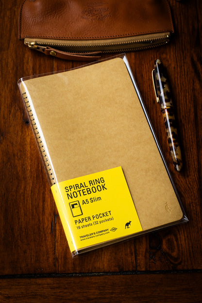 TRAVELER'S Spiral Notebook - A5 Paper Pocket