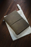 TRAVELER'S  Leather Cover - Olive (Passport)